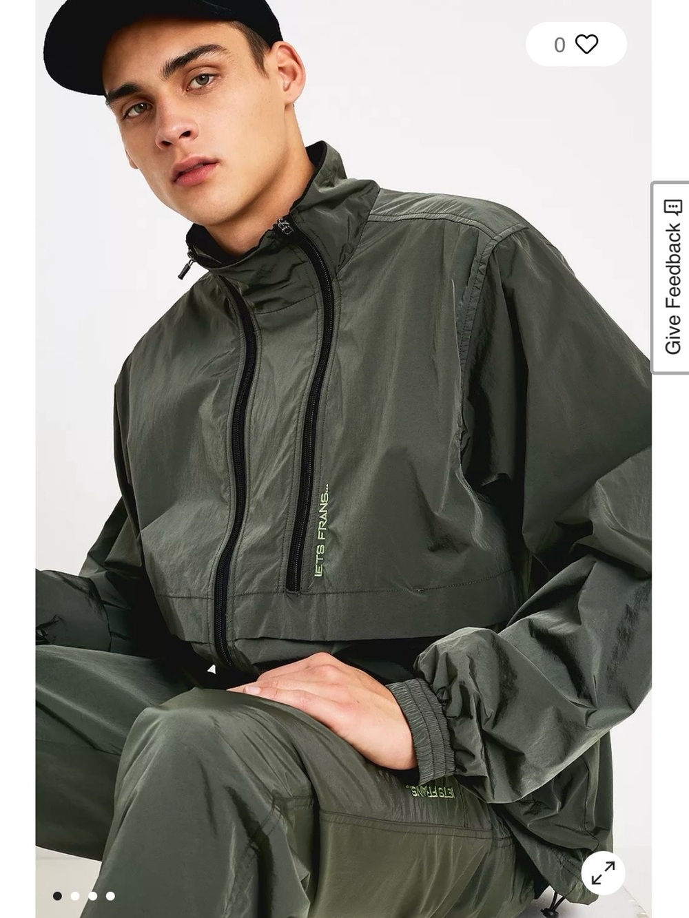 Men's Urban Outfitters Windbreaker Track Jacket Blue M iets Fran’s Street Wear